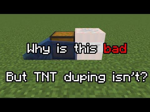 Why TNT duping is good, but wet tnt is bad
