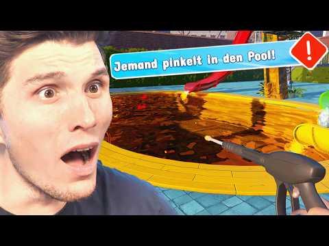 100 BESUCHER pinkeln in meinen POOL im Wasserpark Simulator (trotzdem neuer Besucher-REKORD)