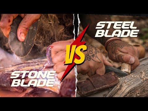 Stone vs. Steel - What Is The Best? #survival #flintknapping #primitiveskills #stoneage #knifeskills