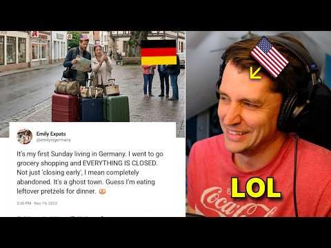 American reacts to Confused Americans in Germany