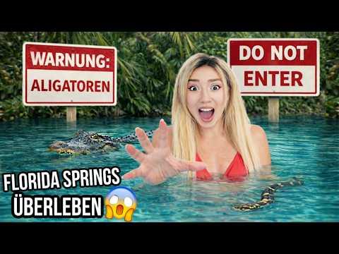 ÜBERLEBE FLORIDAS ROCK SPRINGS Quellen für 24 Stunden…🐊😱 aber Bakterien & Alligatoren WARNUNGEN!!!