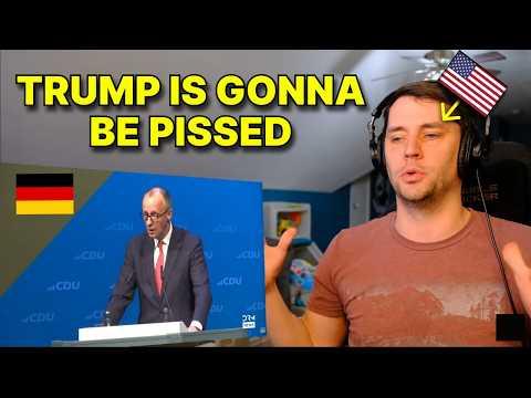 American reacts to German's Merz Issues Strong Warning to U.S.