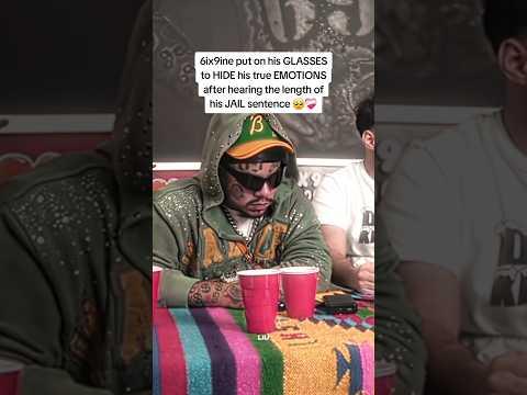 6ix9ine put on his GLASSES to HIDE his true EMOTIONS after hearing the length of his JAIL sentence 🥺