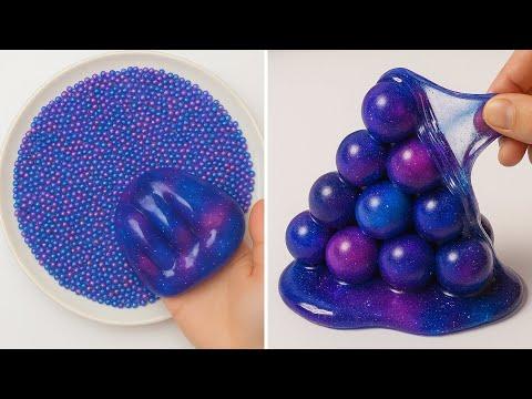 12 Hours Of Oddly Satisfying Galaxy Slime ASMR - Relaxing When Stressed Or Sleepy