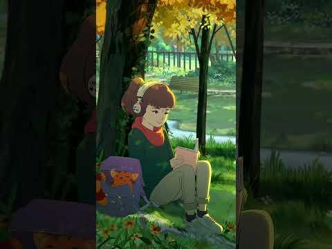 a good book + my cat + falling leaves = 🧡