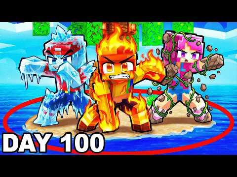 Trapped on ELEMENTAL ISLAND in Minecraft!