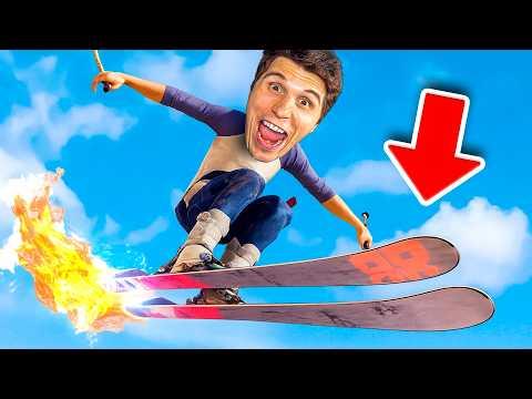 Was passiert, wenn man RAKETEN an Ski befestigt?