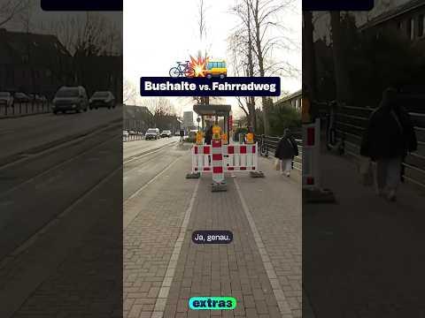 Bushaltestelle vs. Fahrradweg #Shorts #extra3