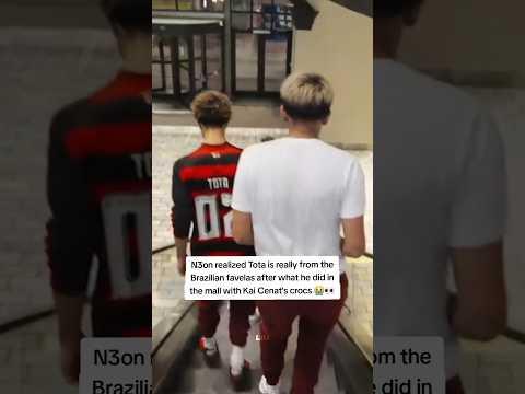 N3on realized Tota is really from the Brazilian favelas after what he did in the mall 😭👀 #n3on #tota