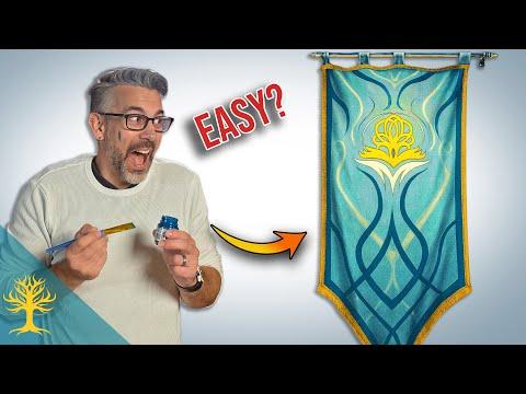 Sewing Our Battle Banner for LARP WAR!!!!