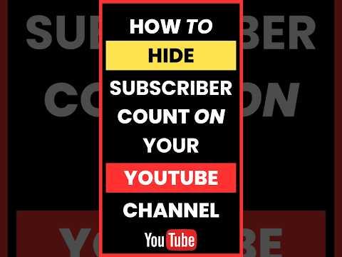 How to Hide Subscriber Count on YouTube | #youtube #howto #tutorial