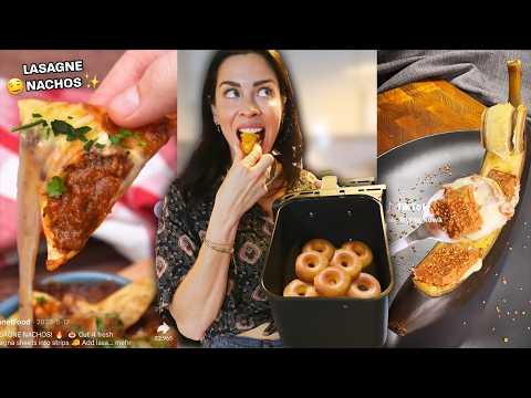 Ich teste VIRALE SNACKS & Airfryer REZEPTE mit Mama!