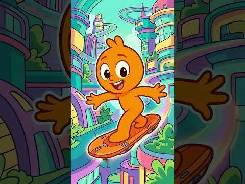 Bimo & His Friend Skate Together! 🛹✨ #bimo #animation #bimoonline