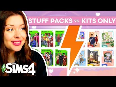 Using STUFF PACKS ONLY vs KITS ONLY  To Renovate an Apartment in The Sims 4