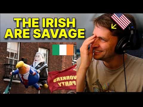 American reacts to the Irish HUMILIATE Trump upon his arrival for a State Visit