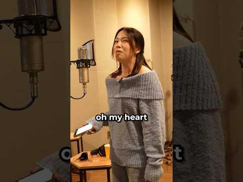 In the studio for our first K-pop song 🎤