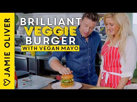 Brilliant Veggie Burger with Vegan Mayo Recipe by Jamie Oliver