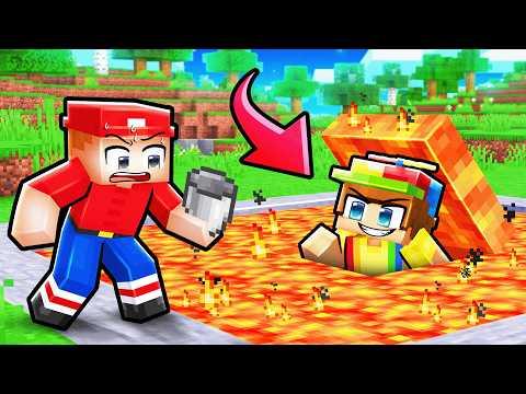 I Built a Secret Base Under Lava to Prank Marty in Minecraft!