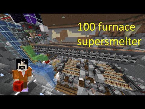 100 furnace community smelter with fuel production and shulker unloader! Minecraft Java 1.21.x