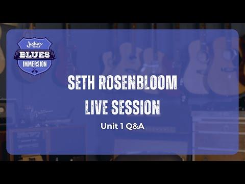 Seth Rosenbloom Q&A - New Link!