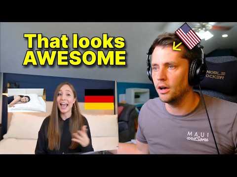 American reacts to "Germans SLEEP DIFFERENTLY than Americans?!"