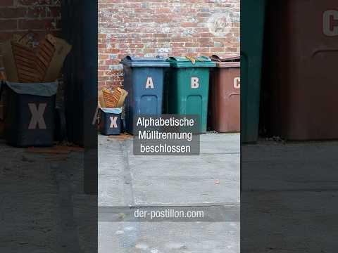 Alphabetische Mülltrennung beschlossen
