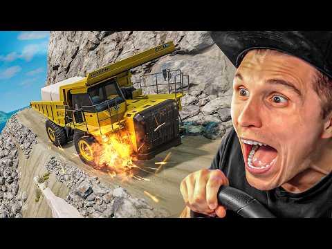 Ein FEHLER und wir stürzen die Klippen runter – BAUFAHRZEUG Update in BEAMNG