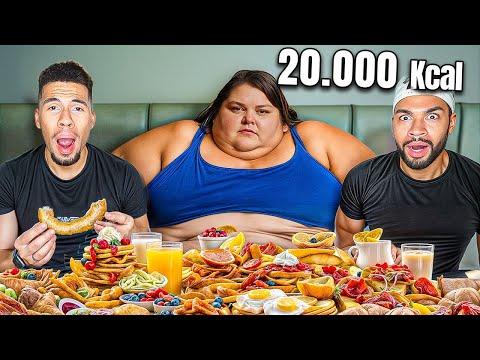 20.000 KALORIEN FRÜHSTÜCK VON 800 PFUND FRAU! - SCHAFFEN WIR DAS??
