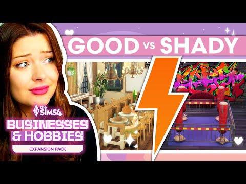 Building a GOOD vs SHADY Business in The Sims 4 Businesses & Hobbies