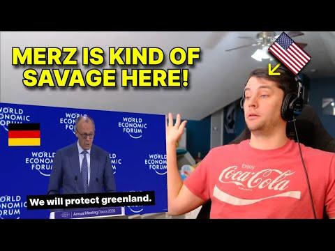 American reacts to Friedrich Merz's Powerful Speech at WEF