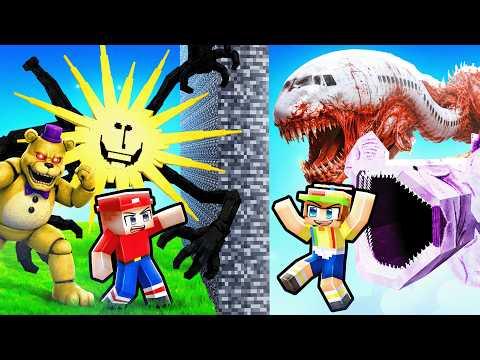 LAND VS SKY MONSTER in Minecraft Mob Battle!