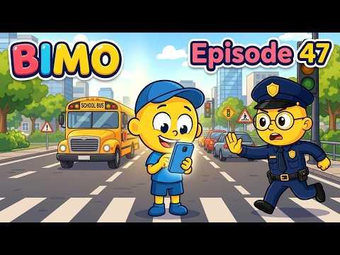 Bimo Learns Road Safety! | Don’t Use Your Phone While Crossing | Episode 47