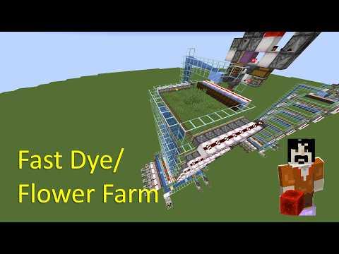 Fast dye/flower farm, 70k dye/h, Minecraft Java 26.1.2 (Hemisphere SMP)
