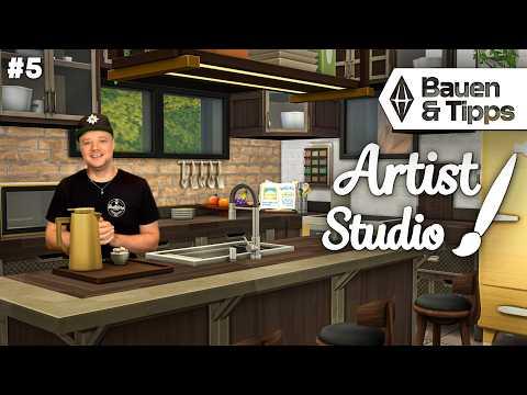 Industrial Küche 👨‍🎨 Artist Studio #5 bauen in Die Sims 4 mit allen Packs