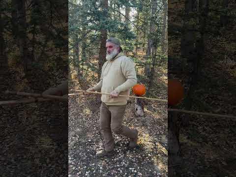 ATLATL Practice on a Pumpkin #survival #primitiveskills #atlatl #diy #nature #outdoors #outdoorskill