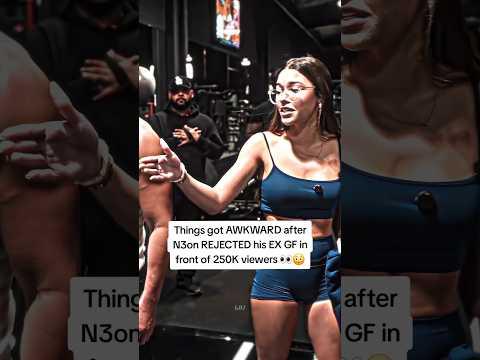 Things got AWKWARD after N3on REJECTED his EX GF in front of 250K viewers 👀😳 #n3on #chloeparker