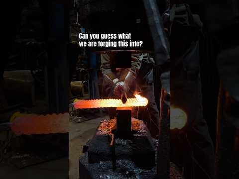 No we aren’t making crinkle cut fries 🍟… 😆 what do you think we’ll forge this billet into?