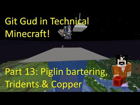 Trident/Copper and Bartering setups!  "Git gud in Technical Minecraft", Java 1.21 Part 13