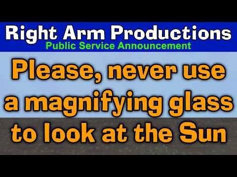 2026 PSA 014 Never Use A Magnifying Glass To Look At The Sun