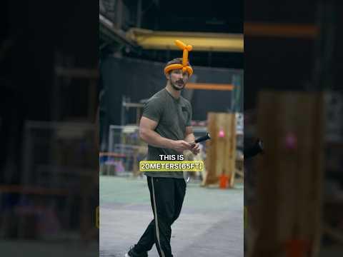 Insane Throwing Distance Test! 🤯🤯🤯 #antonfomenko #shorts