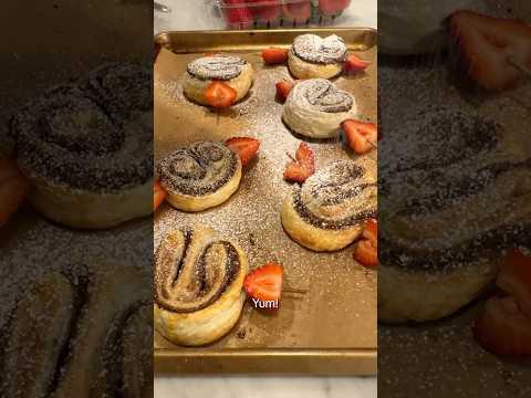 I tried making the viral Nutella Pastry Hearts...