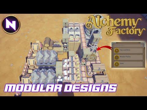 Experimenting with MODULAR DESIGNS for CLAY & BRICKS in Alchemy Factory | 02 | Lets Play