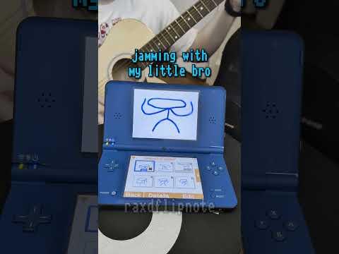 jamming with my little bro
