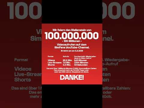 Wir sprechen nicht oft über Zahlen. Aber ihr habt meine Videos schon über 100 Millionen mal auf YouT