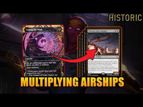 Turn 2 Airships More Consistent! | Mono Black Airship | Historic BO3 | MTG Arena