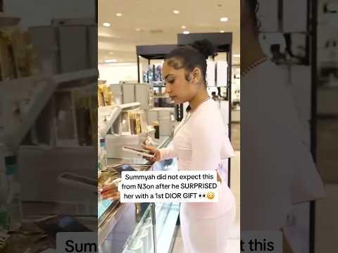 Summyah did not expect this from N3on after he SURPRISED her with a 1st DIOR GIFT 👀😳 #summyah #n3on
