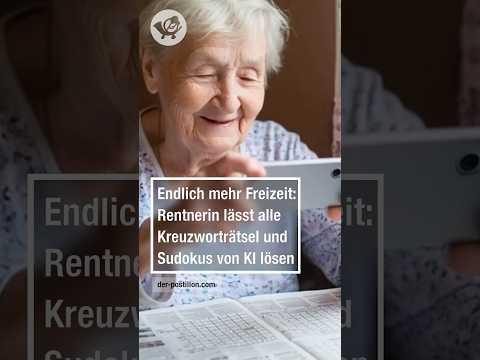Endlich mehr Freizeit: Rentnerin lässt alle Kreuzworträtsel und Sudokus von KI lösen