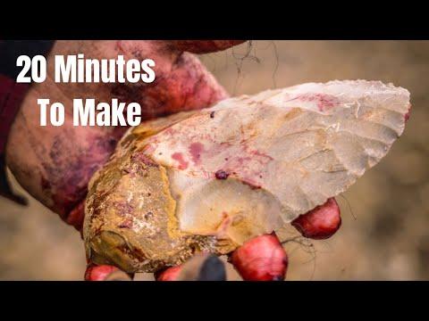 The MOST Used Tool In History - 20 Minutes To Build #flintknapping #survival #ancienttools #stoneage