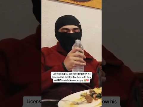 License got SAD as he couldn't show his face and eat this Brazilian food with Tota and N3on 😭💔 #n3on