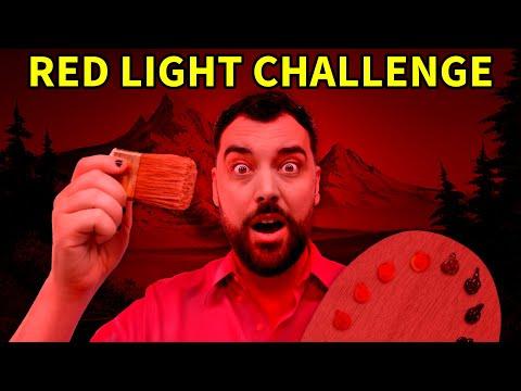 Painting in red light is STRESSFUL (Bob Ross Red Light Aftershow)